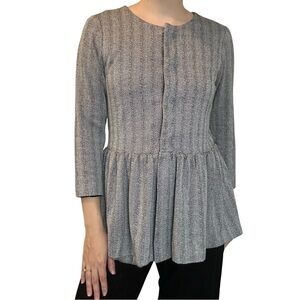 Tuckernuck Avon Lane Pleated Blazer Jacket Peplum Ruffle Size Extra Small